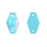 Aquamarine AM Hexagon Shape High Quality Glass Sew-on Rhinestones WholesaleRhinestone